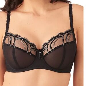 Wacoal Evocative Edge Full Figure Underwire Bra sz 36G in black